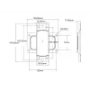 Multibrackets M Pro Series - Wallmount Plate Small, Wall plate, Black, Steel, 30 kg, Rail, M Pro Series