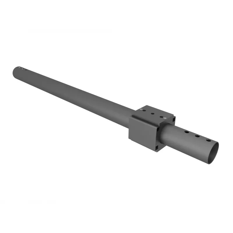 Pole Drill Fixture MULTIBRACKETS M Pro Series — steel housing, black, 76.5×78.2 mm, 1.5 kg