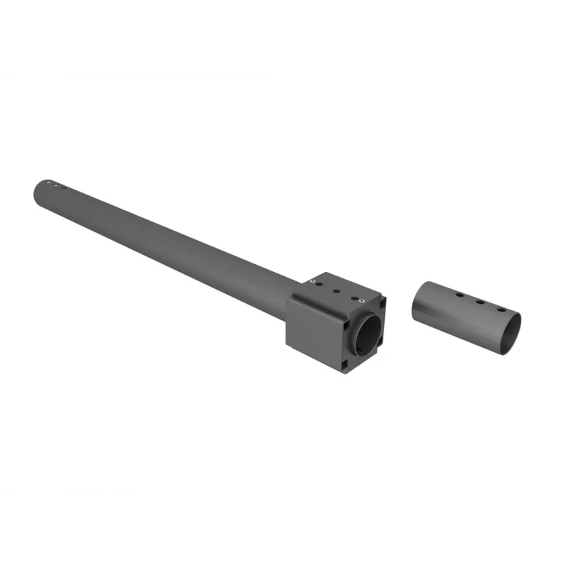 Pole Drill Fixture MULTIBRACKETS M Pro Series — steel housing, black, 76.5×78.2 mm, 1.5 kg