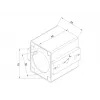 Pole Drill Fixture MULTIBRACKETS M Pro Series — steel housing, black, 76.5×78.2 mm, 1.5 kg