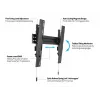 Multibrackets M VESA Wallmount Super Slim Tilt 400 MAX, 81.3 cm (32 inch), 139.7 cm (55 inch), 100 x 100 mm, 400 x 400 mm, Plastic, Steel, Black