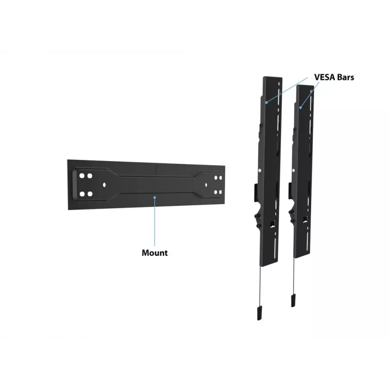 Multibrackets M VESA Wallmount Super Slim Tilt 400 MAX, 81.3 cm (32 inch), 139.7 cm (55 inch), 100 x 100 mm, 400 x 400 mm, Plastic, Steel, Black