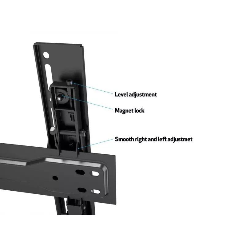 Multibrackets M VESA Wallmount Super Slim Tilt 400 MAX, 81.3 cm (32 inch), 139.7 cm (55 inch), 100 x 100 mm, 400 x 400 mm, Plastic, Steel, Black