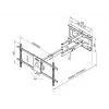 Multibrackets M Universal Long Reach Arm 1010mm HD Single 40kg 42-75 inch
