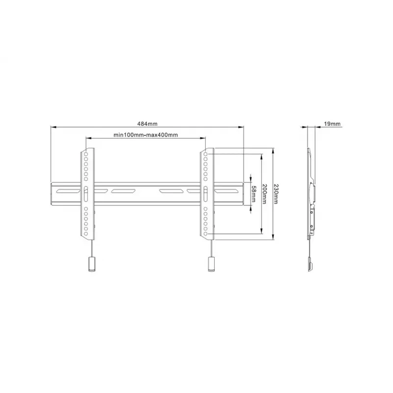 Multibrackets M OLED Super Slim Fixed TV Wall Mount 50kg 32-65 inch