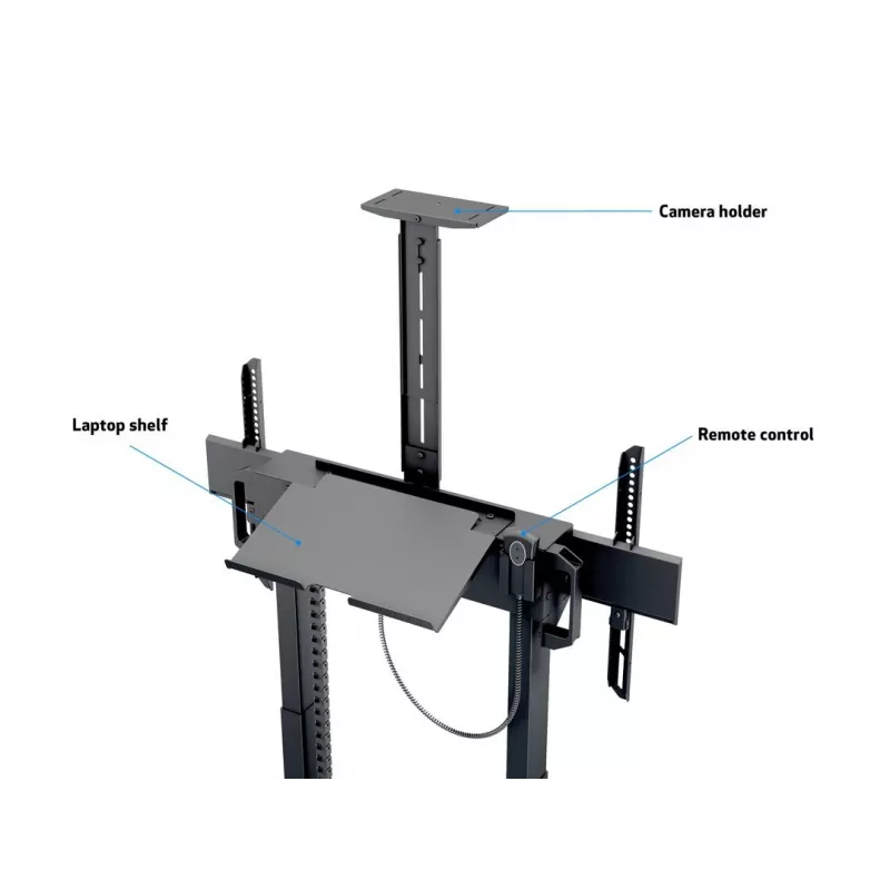 Multibrackets M Motorized Floorstand 120 kg Black incl cabinet & camerashelf