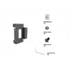 Device plate Multibrackets M Pro Series Connecting plate Black Steel 2.1 kg