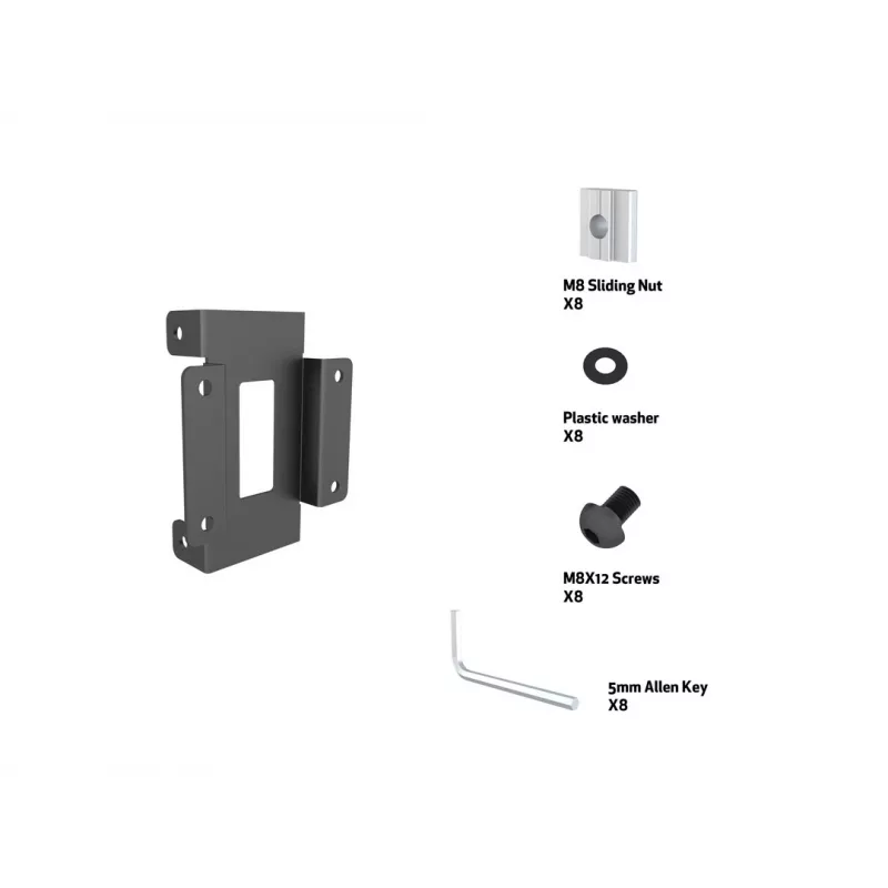 Device plate Multibrackets M Pro Series Connecting plate Black Steel 2.1 kg