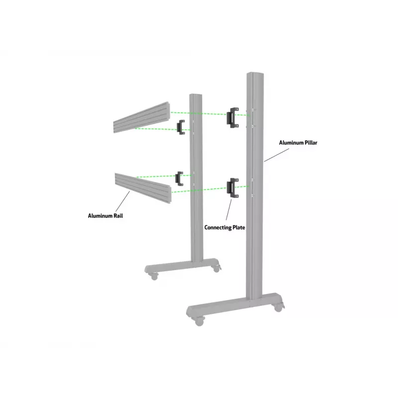 Device plate Multibrackets M Pro Series Connecting plate Black Steel 2.1 kg
