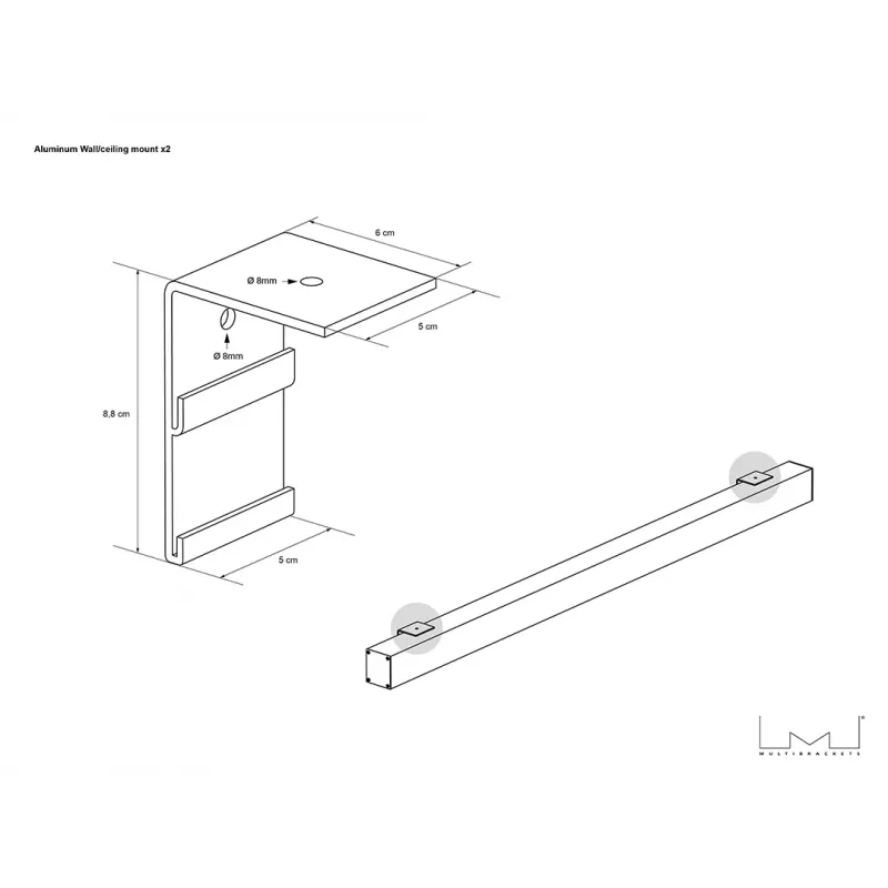 Multibrackets M 1:1 Manual Projection Screen 240x240, 135 inch White Edition