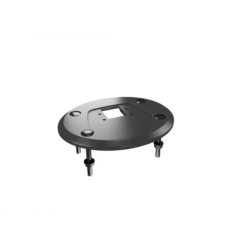 Grommet base MULTIBRACKETS M Deskmount HD — aluminium housing, black, Ø 21 cm, H 40 mm, 500 g