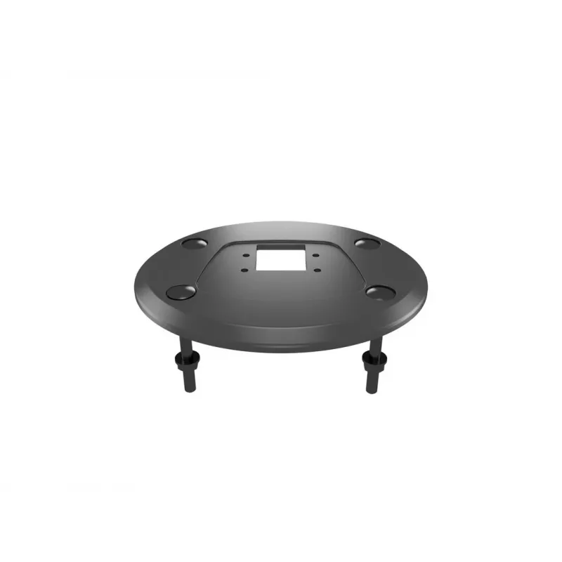 Grommet base MULTIBRACKETS M Deskmount HD — aluminium housing, black, Ø 21 cm, H 40 mm, 500 g