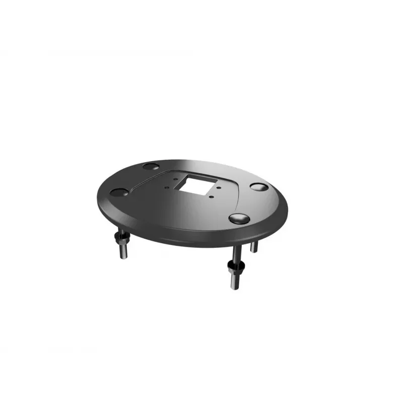 Grommet base MULTIBRACKETS M Deskmount HD — aluminium housing, black, Ø 21 cm, H 40 mm, 500 g