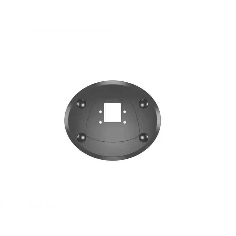 Grommet base MULTIBRACKETS M Deskmount HD — aluminium housing, black, Ø 21 cm, H 40 mm, 500 g