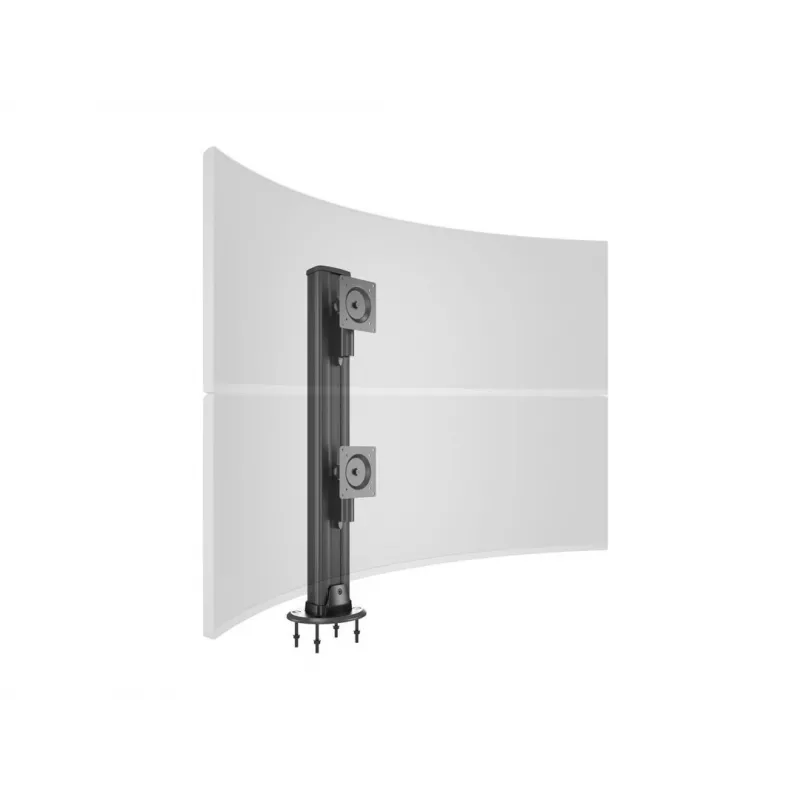 Grommet base MULTIBRACKETS M Deskmount HD — aluminium housing, black, Ø 21 cm, H 40 mm, 500 g