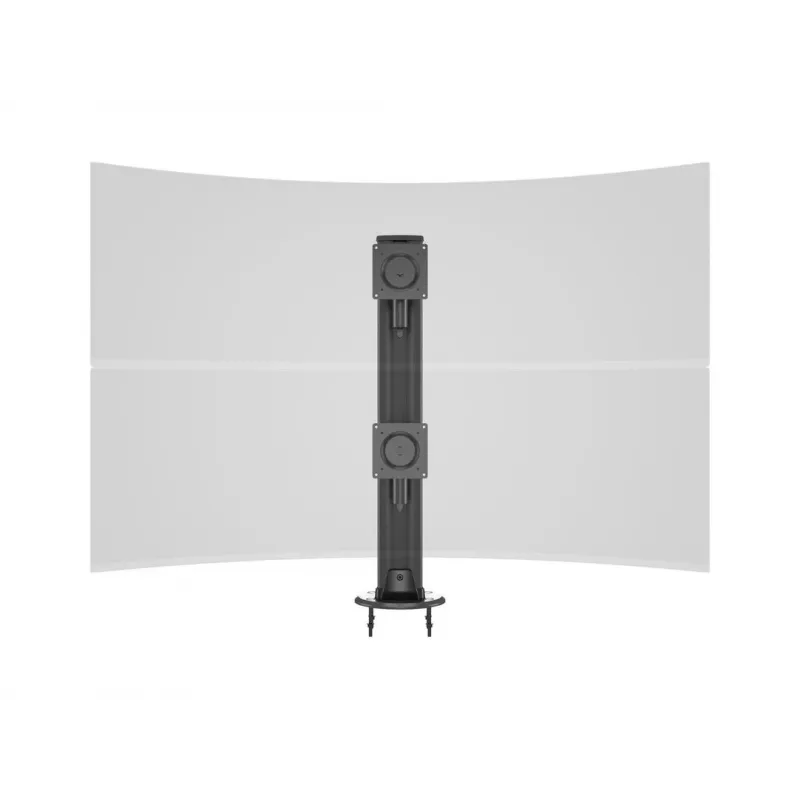 Grommet base MULTIBRACKETS M Deskmount HD — aluminium housing, black, Ø 21 cm, H 40 mm, 500 g