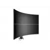 Grommet base MULTIBRACKETS M Deskmount HD — aluminium housing, black, Ø 21 cm, H 40 mm, 500 g