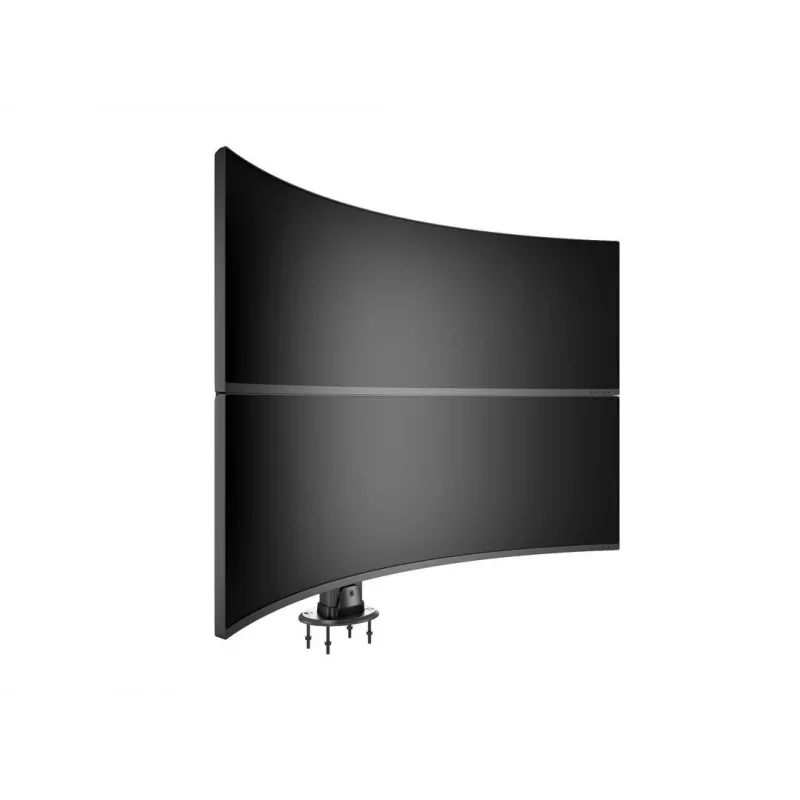 Grommet base MULTIBRACKETS M Deskmount HD — aluminium housing, black, Ø 21 cm, H 40 mm, 500 g
