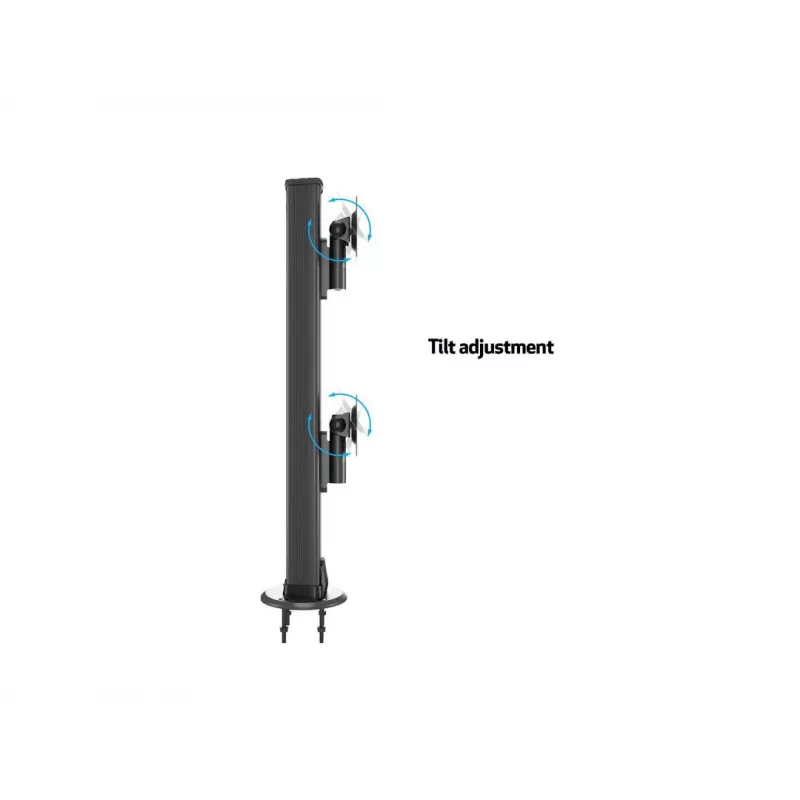 Grommet base MULTIBRACKETS M Deskmount HD — aluminium housing, black, Ø 21 cm, H 40 mm, 500 g