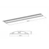 Multibrackets M Cable Cover Floor Aluminum - 139mm W - 750mm L