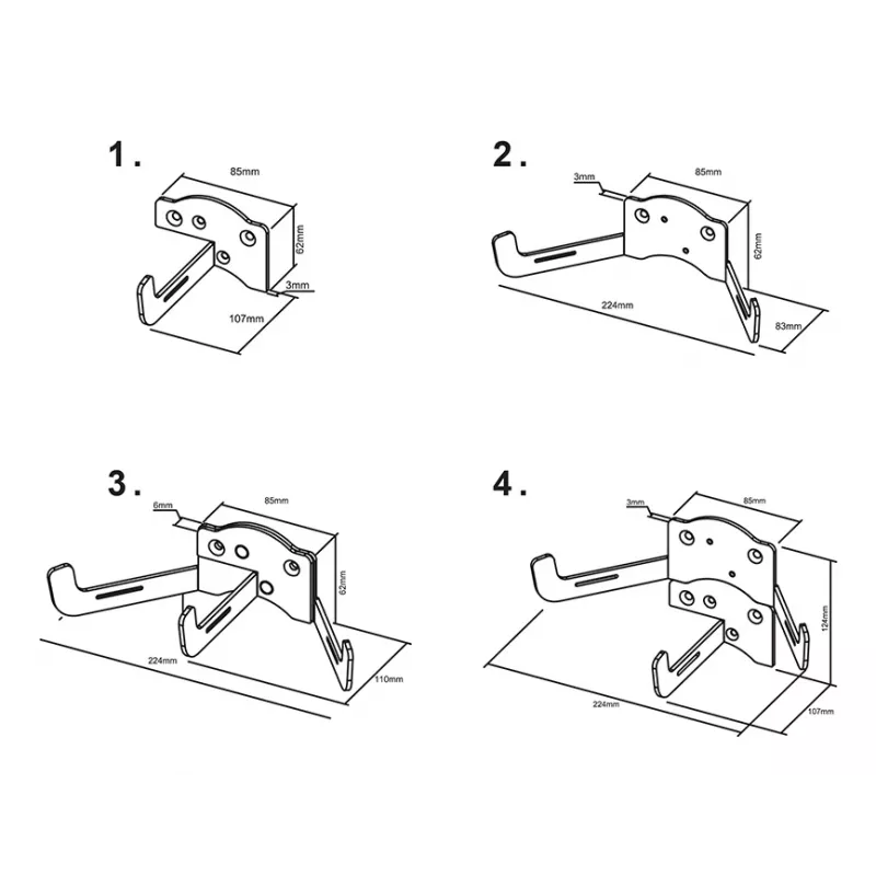 Wall Cable Management Multibrackets M Steel White — for organized routing of cables