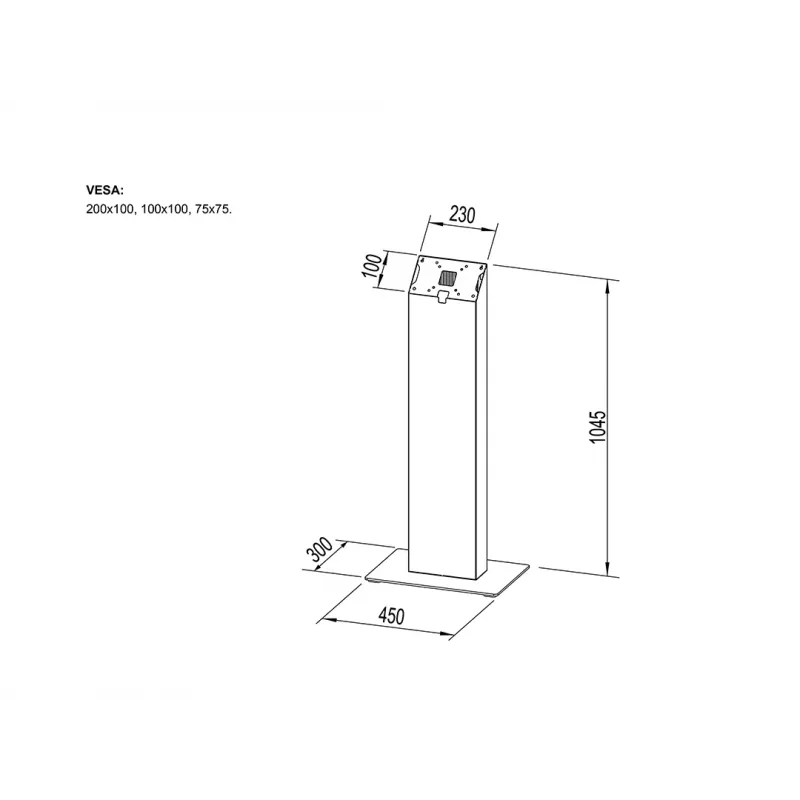 Multibrackets M Pro Series Kiosk Black 15-32 inch 20 kg capacity