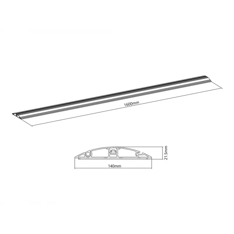 Multibrackets M Cable Cover Floor Black - 139mm W - 1600mm L