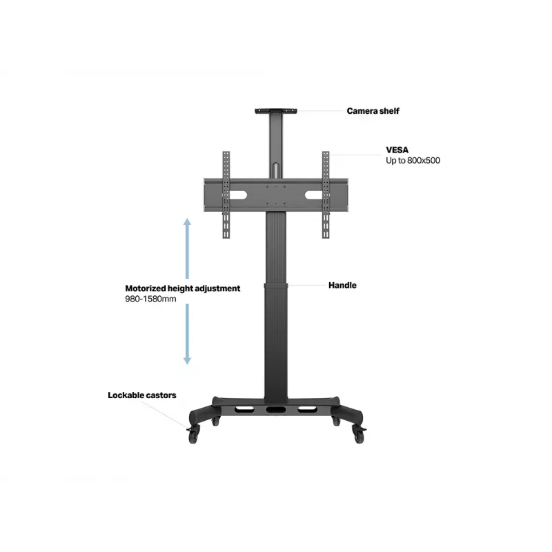 Multibrackets M Motorized Public Floorstand Single Pillar 170 HD 60 kg capacity 32-75 inch