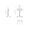 Multibrackets M Motorized Public Floorstand Single Pillar 170 HD 60 kg capacity 32-75 inch