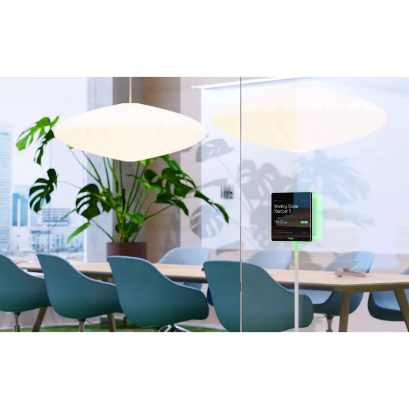 Room display HUMLY HUM1001 8-inch touchscreen for meeting room scheduling