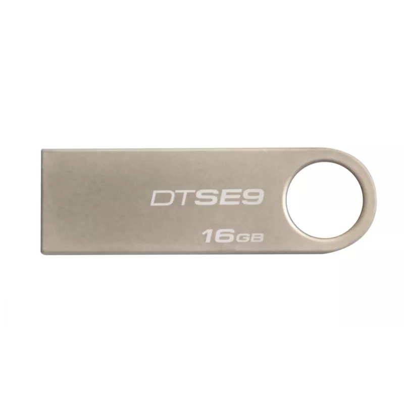 USB flash drive KINGSTON DataTraveler SE9 16GB — USB Type-A 2.0, Silver, capless
