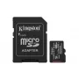 MicroSDXC flash card Kingston 128GB Industrial C10 A1 pSLC UHS-I, 100MB/s read, 80MB/s write, V30/U3, black + SD adapter