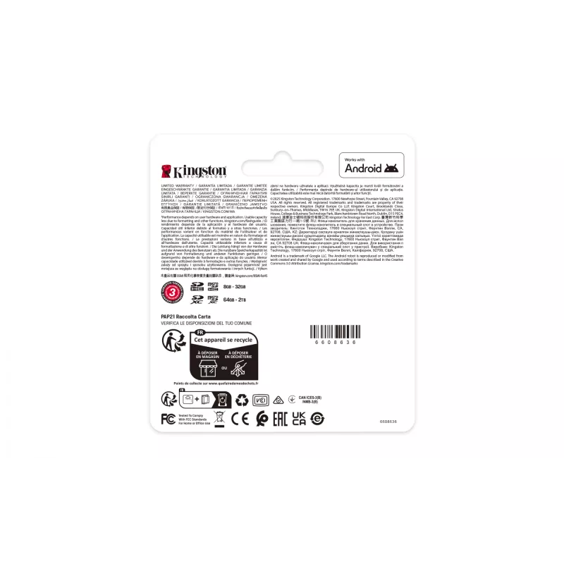 MicroSDXC flash card Kingston 128GB Industrial C10 A1 pSLC UHS-I, 100MB/s read, 80MB/s write, V30/U3, black + SD adapter
