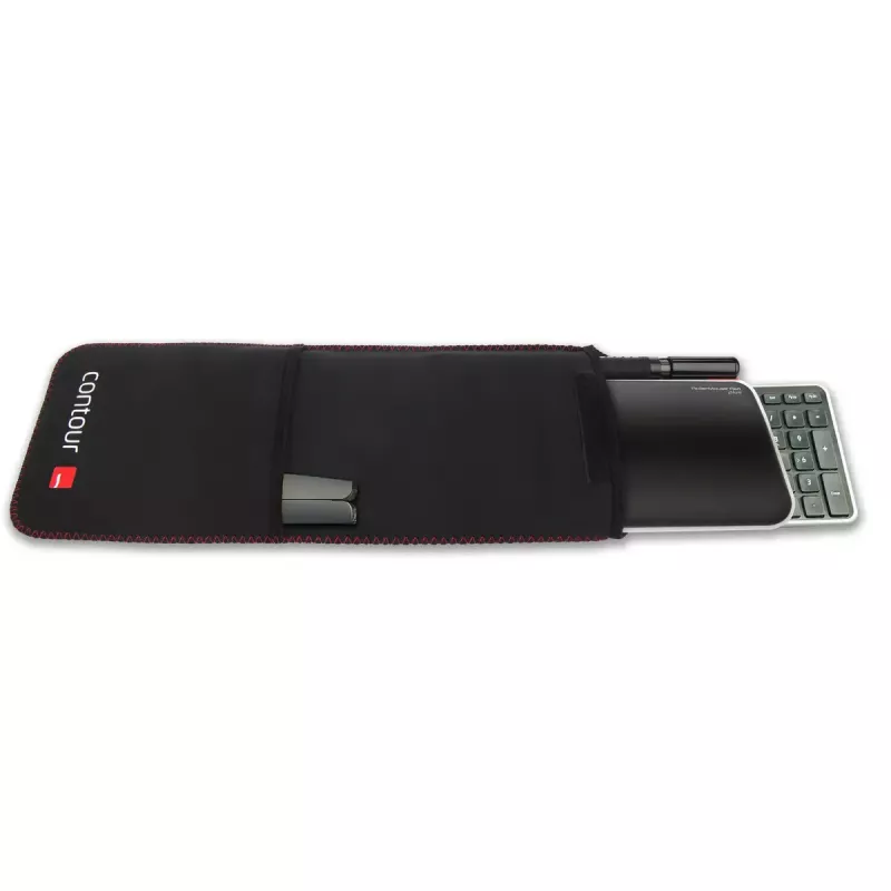 Contour RollerMouse Red Plus WL Travel Kit — wireless RF, full-size keyboard form factor, black, includes mouse and wrist rest