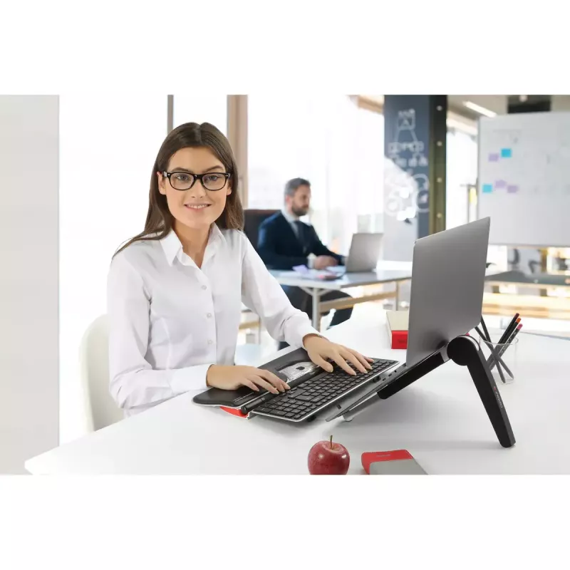 Contour RollerMouse Red Plus WL Travel Kit — wireless RF, full-size keyboard form factor, black, includes mouse and wrist rest