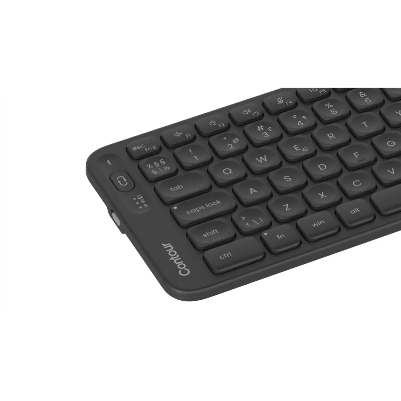 Keyboard Contour Balance Mid-Size Wireless — Contour; Pan Nordic layout, RF Wireless + Bluetooth, 106 keys, scissor switch, black