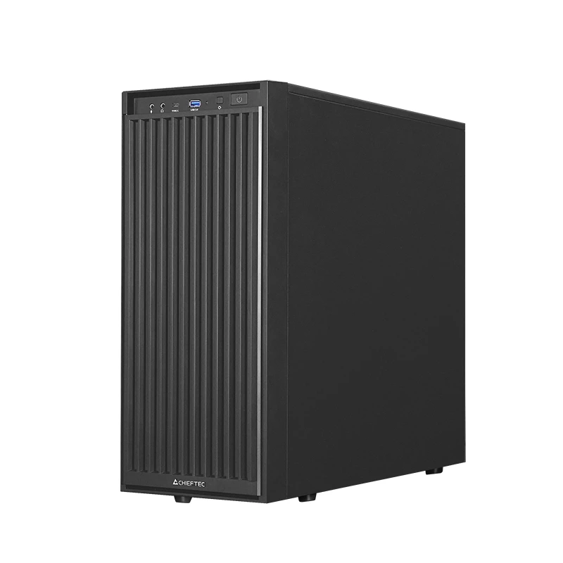 Computer case CHIEFTEC BW-01B-OP Midi Tower ATX/ITX, supports 6×3.5 inch + 4×2.5 inch, 2×5.25 inch, rear 1×120 mm, SGCC, black, 200×510×465 mm