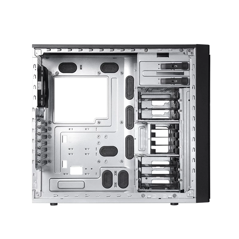 Computer case CHIEFTEC BW-01B-OP Midi Tower ATX/ITX, supports 6×3.5 inch + 4×2.5 inch, 2×5.25 inch, rear 1×120 mm, SGCC, black, 200×510×465 mm