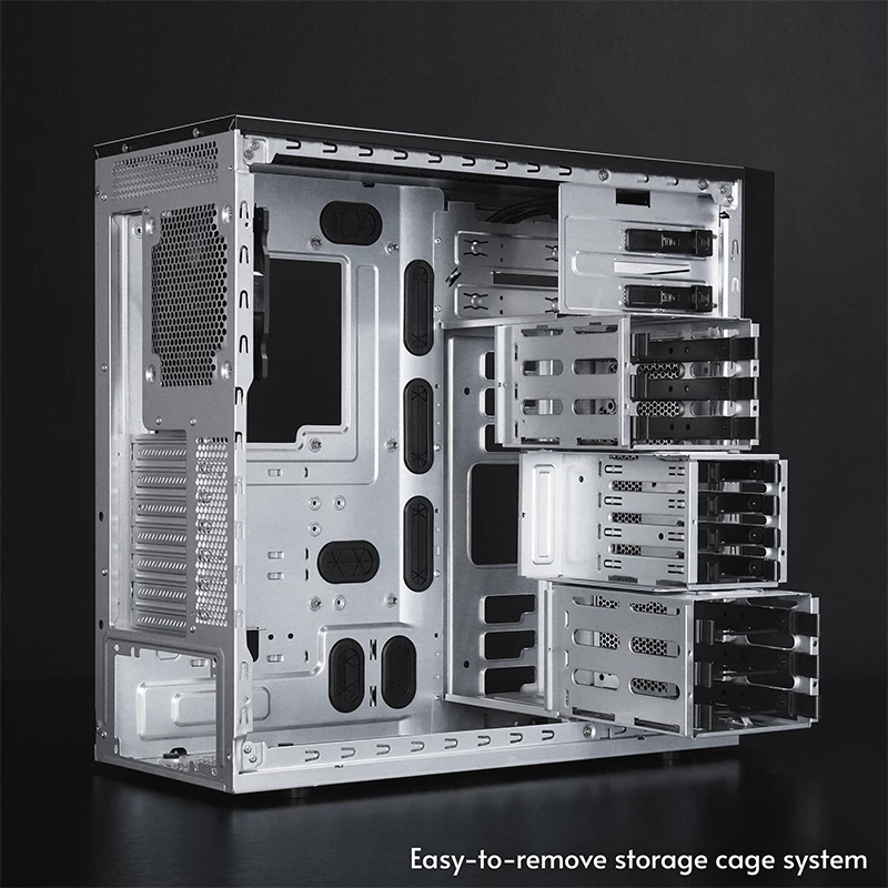 Computer case CHIEFTEC BW-01B-OP Midi Tower ATX/ITX, supports 6×3.5 inch + 4×2.5 inch, 2×5.25 inch, rear 1×120 mm, SGCC, black, 200×510×465 mm
