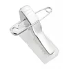 Peach Combo clip with needle and self adh. pad, Silver, White, 100 pc(s)