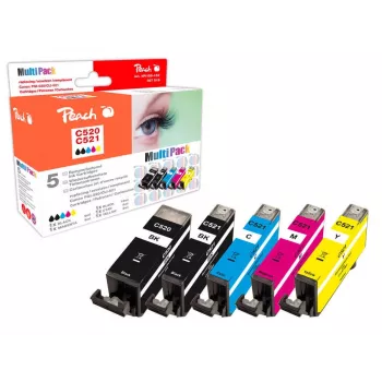 Peach 314991 ink cartridge 5 pc(s) Compatible High (XL) Yield Black, Cyan, Magenta, Yellow