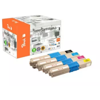 Peach 112100 toner cartridge 4 pc(s) Compatible Black, Cyan, Magenta, Yellow