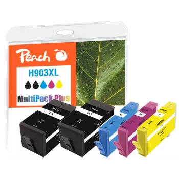 Peach PI300-865 ink cartridge 5 pc(s) Compatible High (XL) Yield Black, Cyan, Magenta, Yellow
