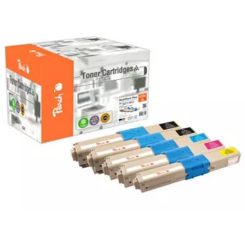 Peach 112228 toner cartridge 5 pc(s) Compatible Black, Cyan, Magenta, Yellow