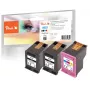 Peach PI300-1046 ink cartridge 3 pc(s) Compatible Standard Yield Black, Cyan, Magenta, Yellow