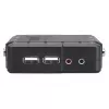 Manhattan KVM Switch Compact 4-Port, 4x USB-A, Cables included, Audio Support, Control 4x computers from one pc/mouse/screen, Black, Lifetime Warranty, Boxed