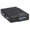 Manhattan KVM Switch Compact 4-Port, 4x USB-A, Cables included, Audio Support, Control 4x computers from one pc/mouse/screen, Black, Lifetime Warranty, Boxed