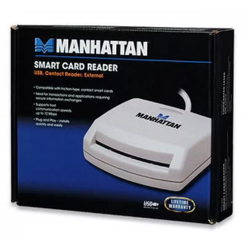 Manhattan 172844 smart card reader USB 1.1 White