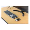 Manhattan One Single USB-A Nano Receiver for Both, Full-Size Wireless Keyboard, Ambidextrous Optical Mouse with Three Buttons and Scroll Wheel, 1200 dpi, Silver/Black