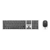 Manhattan One Single USB-A Nano Receiver for Both, Full-Size Wireless Keyboard, Ambidextrous Optical Mouse with Three Buttons and Scroll Wheel, 1200 dpi, Silver/Black
